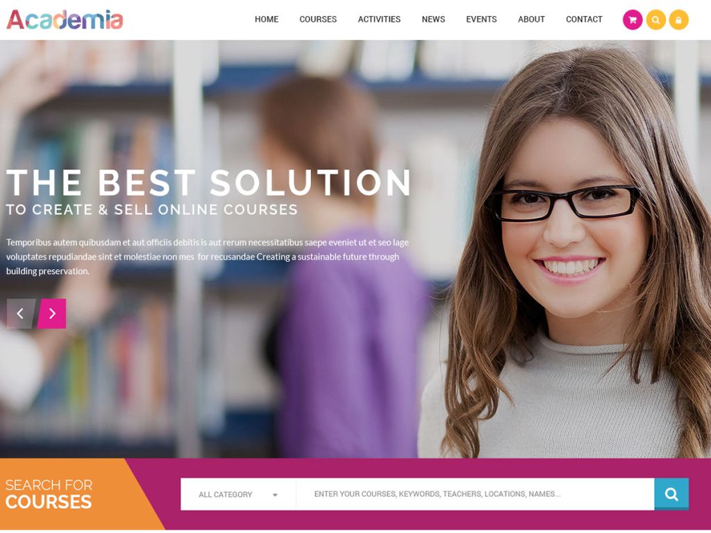 academia education wordpress theme download