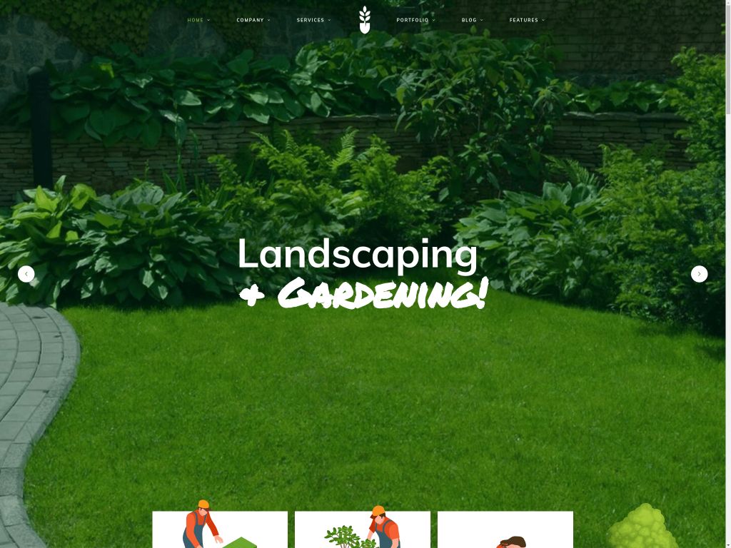 Modern Lanscaping & Gardening WordPress Theme - Acacio