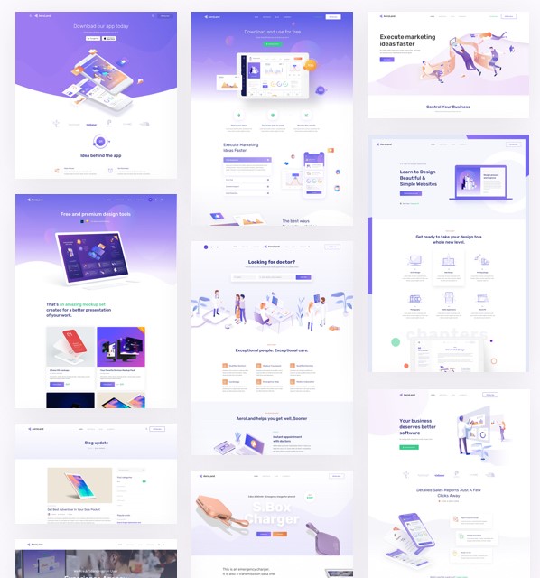 Landing Page Multi Purpose WordPress Theme - Aero Land