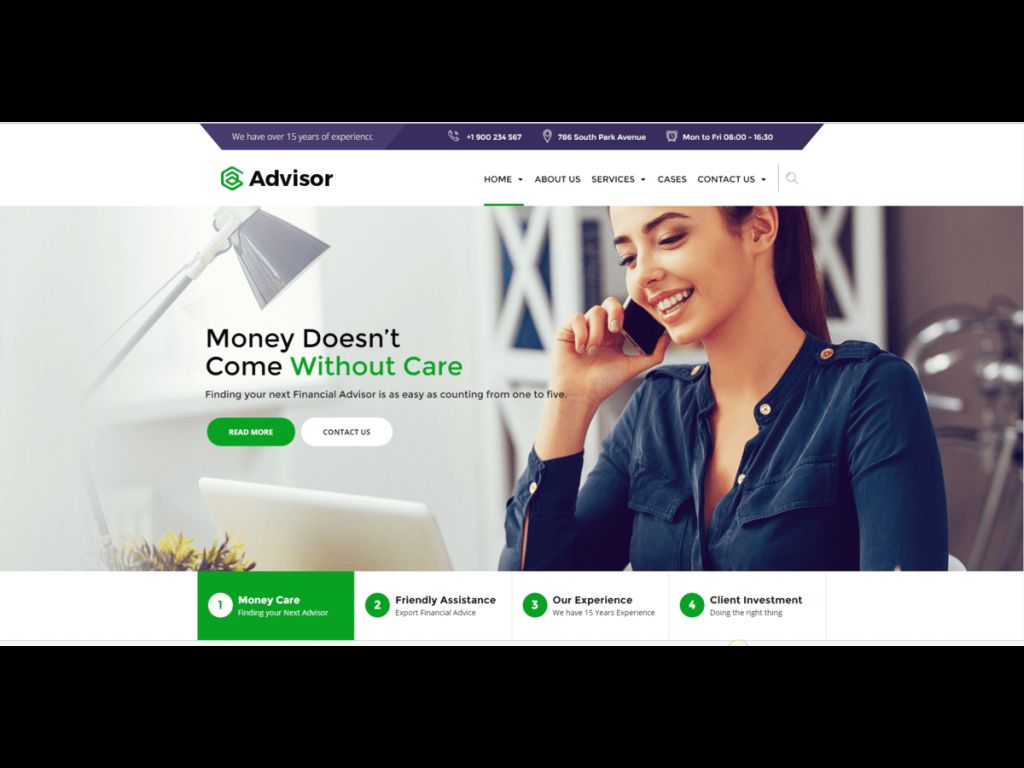 Premium Agency Finance Cosulting WordPress Theme - Advisor