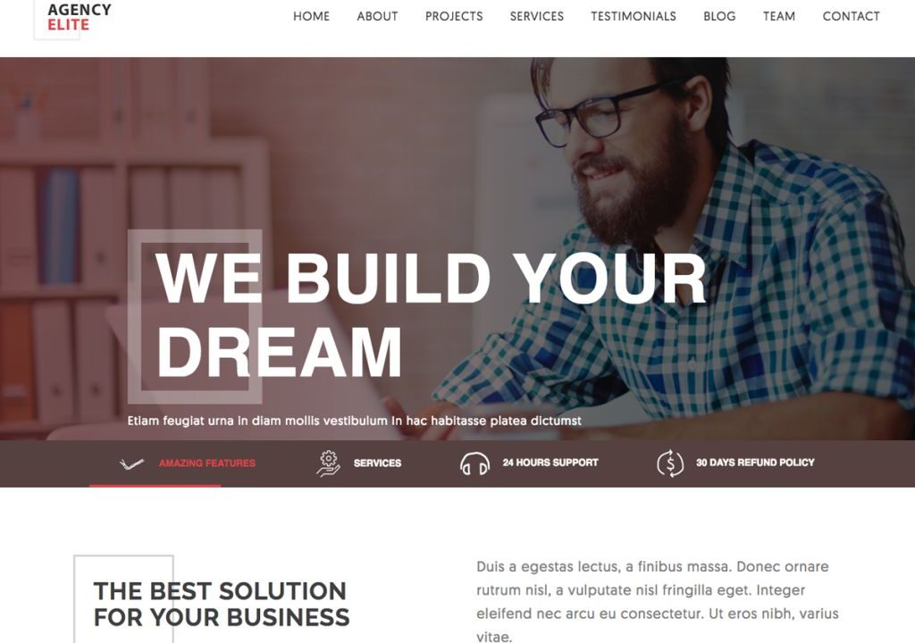 Elite agency Business WordPress Theme