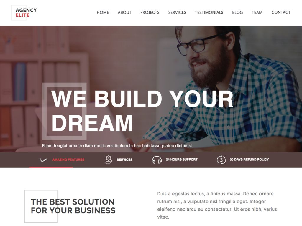 Elite agency Business WordPress Theme