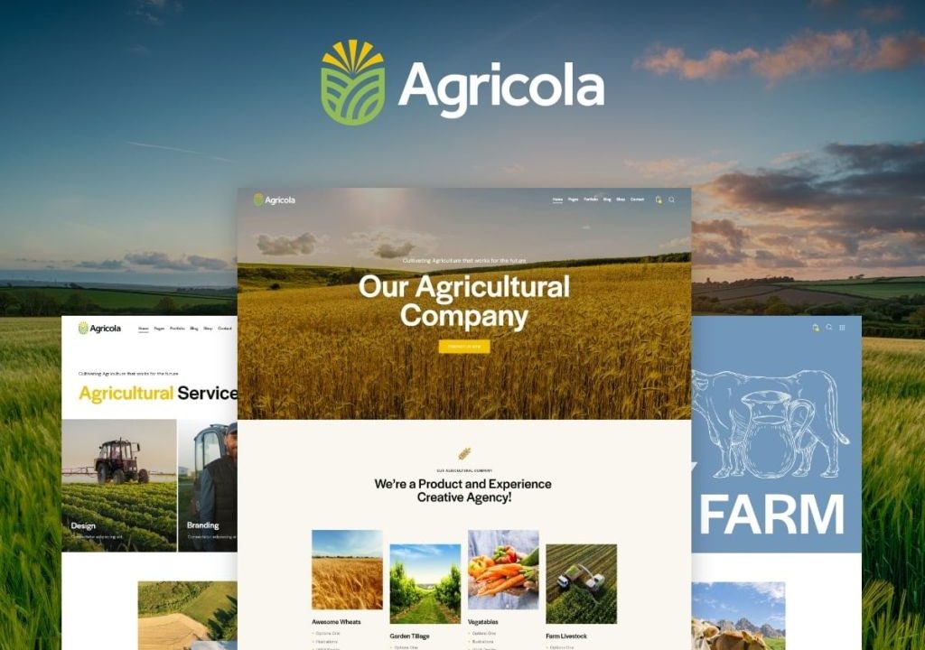 Agricola Agriculture Organic Farm Wordpress Theme