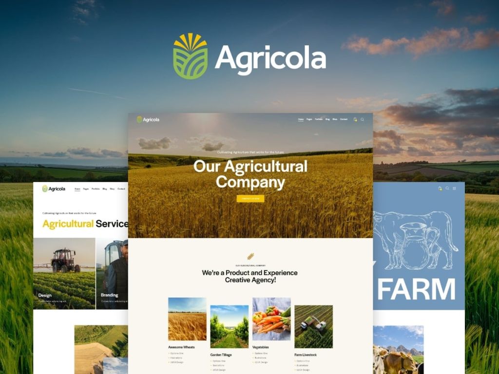 Agricola Agriculture Organic Farm Wordpress Theme