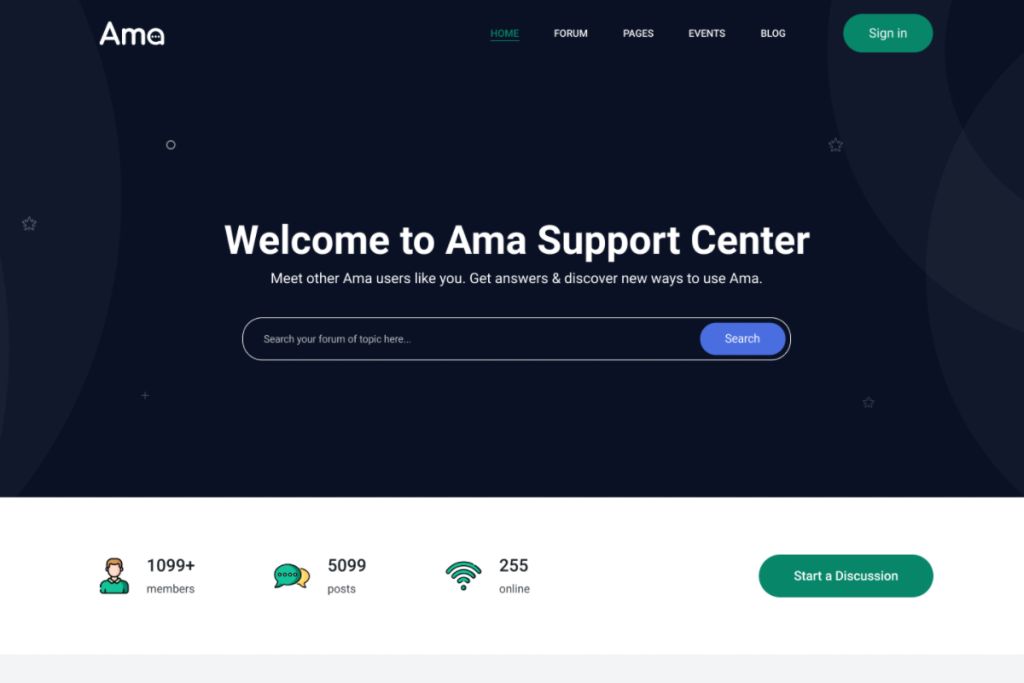 Ama WordPress Bbpress Forum Theme